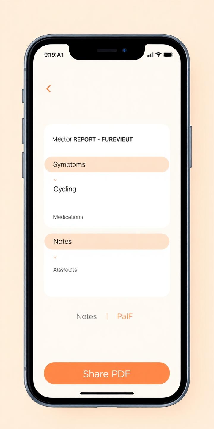 Doctor report export screen